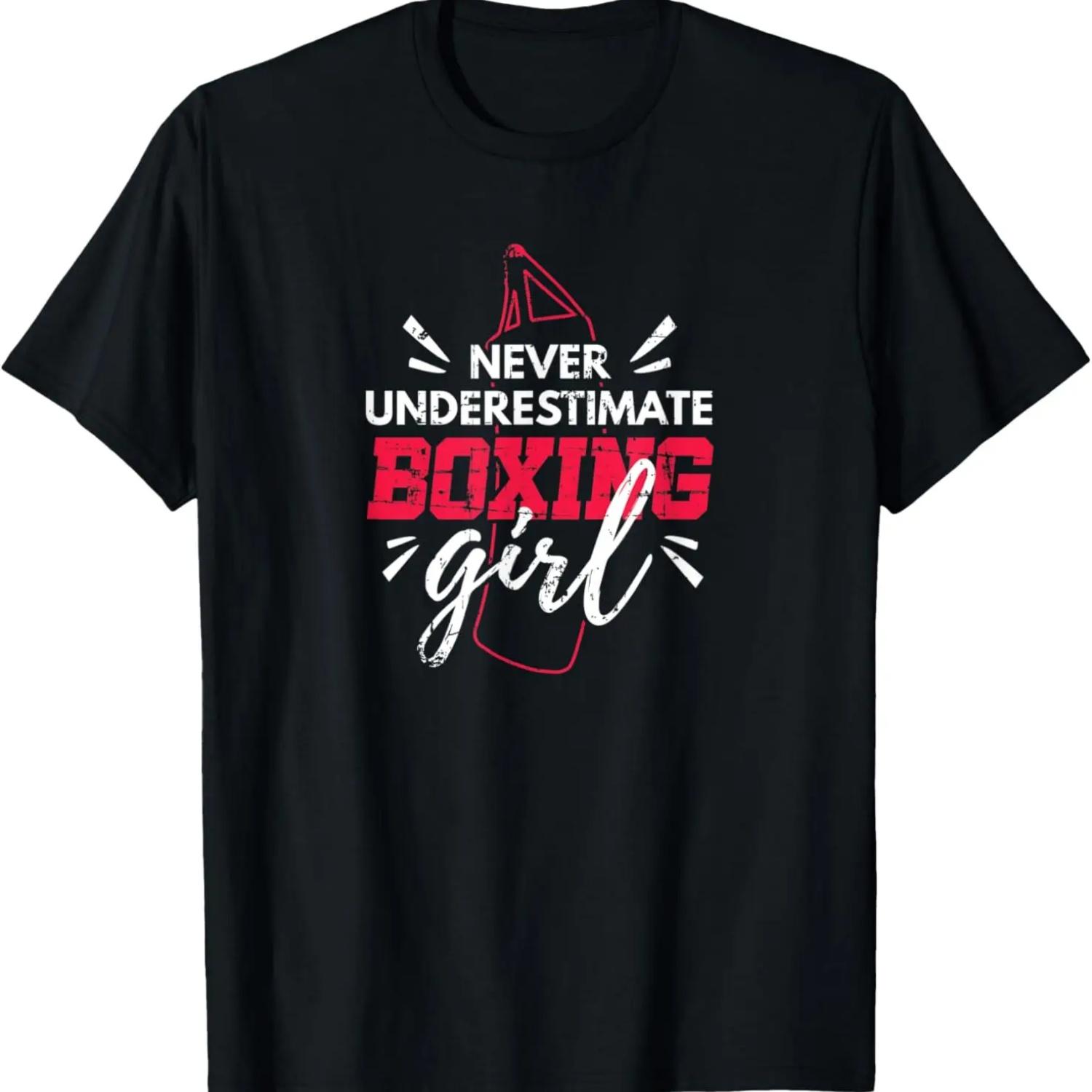 

Never Underestimate A Boxing Girl MMA Kickboxing Boxing T-Shirt S