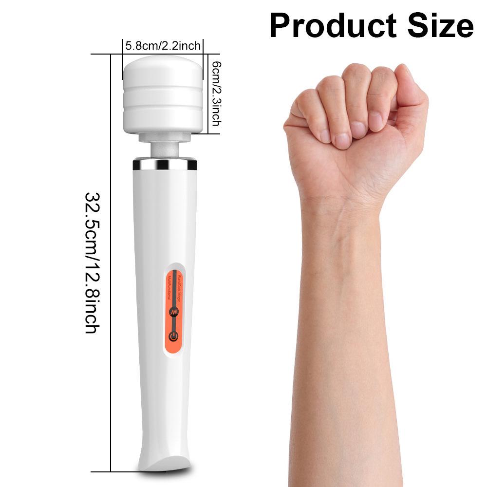 Powerful Multi-Frequency Vibrating Wand Massager for Women - Large Erotic Self-Pleasurer Adult Toy