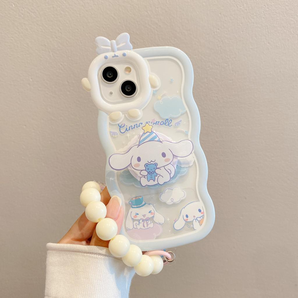 Applicable To Apple 14 Wave Monster Bracelet Mobile Case IPhone 15 Yugui Dog 13 Stand Protection Case New Model