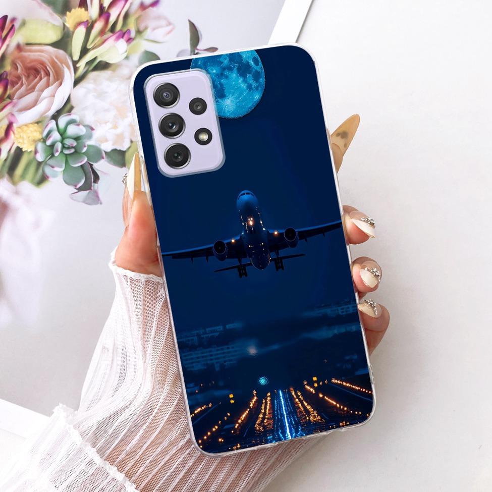 Transparent For Samsung Galaxy A72 4G Case Cute Fashion Flowers Funny Painted Casing For Samsung A72 4G SM-A725M SM-A725F Cover