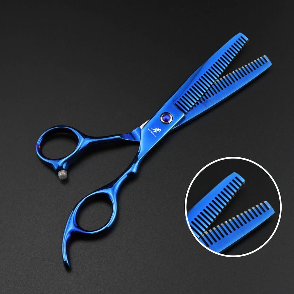 6,0 Zoll, Doppelseitige Zähne, Haarschere, Doppelseitige Zähne, Dünne Schere