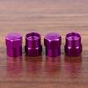 4Pcs Colorful Car Tires, Aluminum Alloy Colored Valve Caps, Sedan Dust Caps, Five Colored Spot Valve Caps