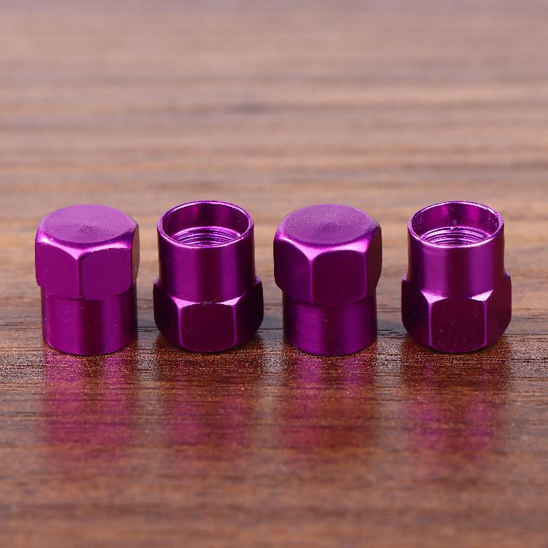 4Pcs Colorful Car Tires, Aluminum Alloy Colored Valve Caps, Sedan Dust Caps, Five Colored Spot Valve Caps
