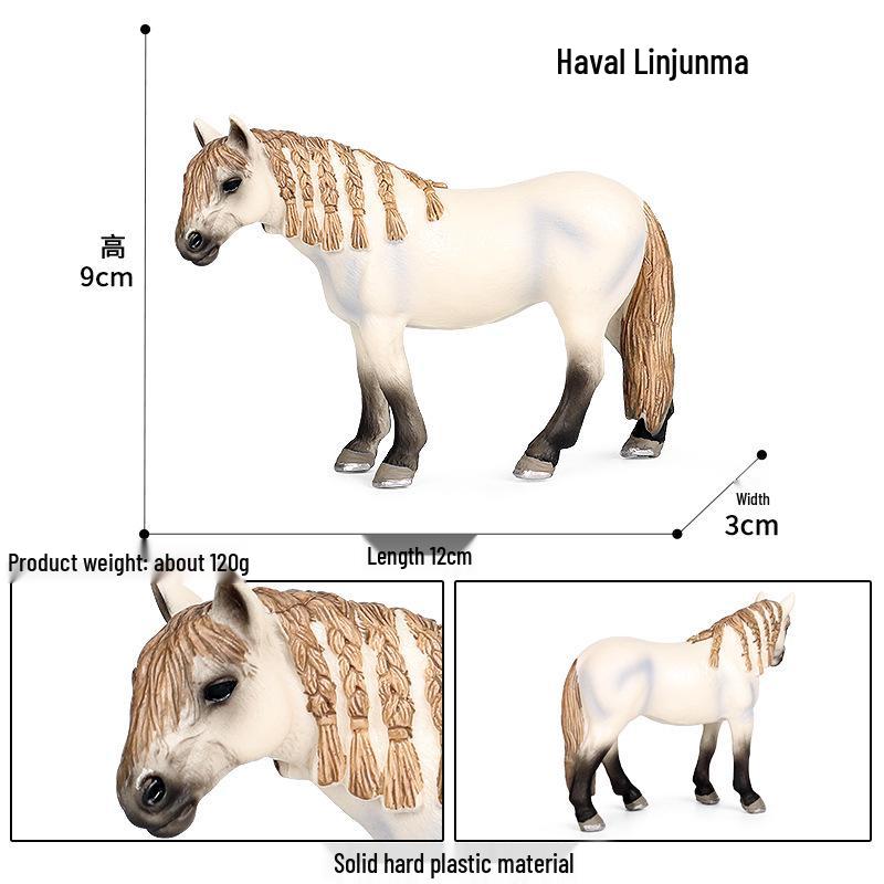 Famous Thousand-Mile Horse Haflinger Figurine: Wild Horse Model Toy & Ornament