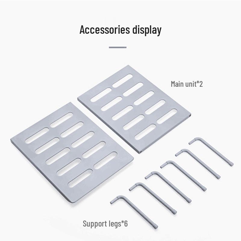 Plastic Space-Saving Kitchen Storage Rack - Punch-Free Cabinet & Sink Organizer