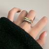BFCLUB Silver Color Rings for Women Simple Geometric Handmade Irregular Retro Ring Gold Fashion Allergy For Birthday Gift