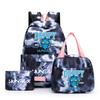 3Pcs/set Cartoon Printed Backpack with Lunch Bag Pencil Case for Teenager Girl Boy Large Capacity Waterproof Bookbag Gift Mochila