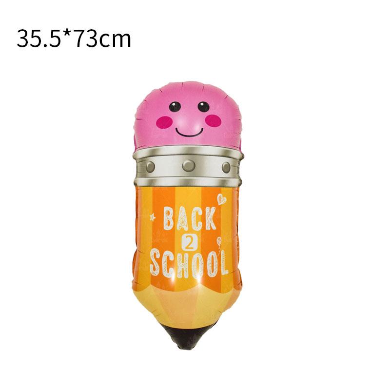 

Back-to-School Party Décor: Apple & School Bus Foil Balloons with Welcome Banner