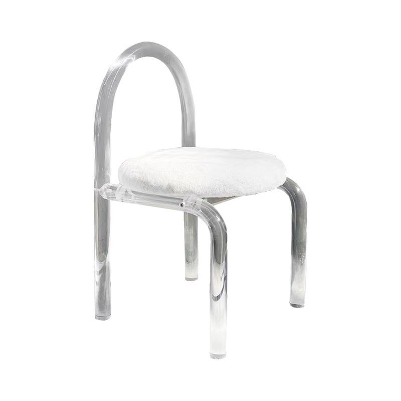 Acrylic Restaurant Kitchen Lounge Dining Chairs Modern Simple Dormitory Bedroom Makeup Chair Living Room Single Backrest Chair