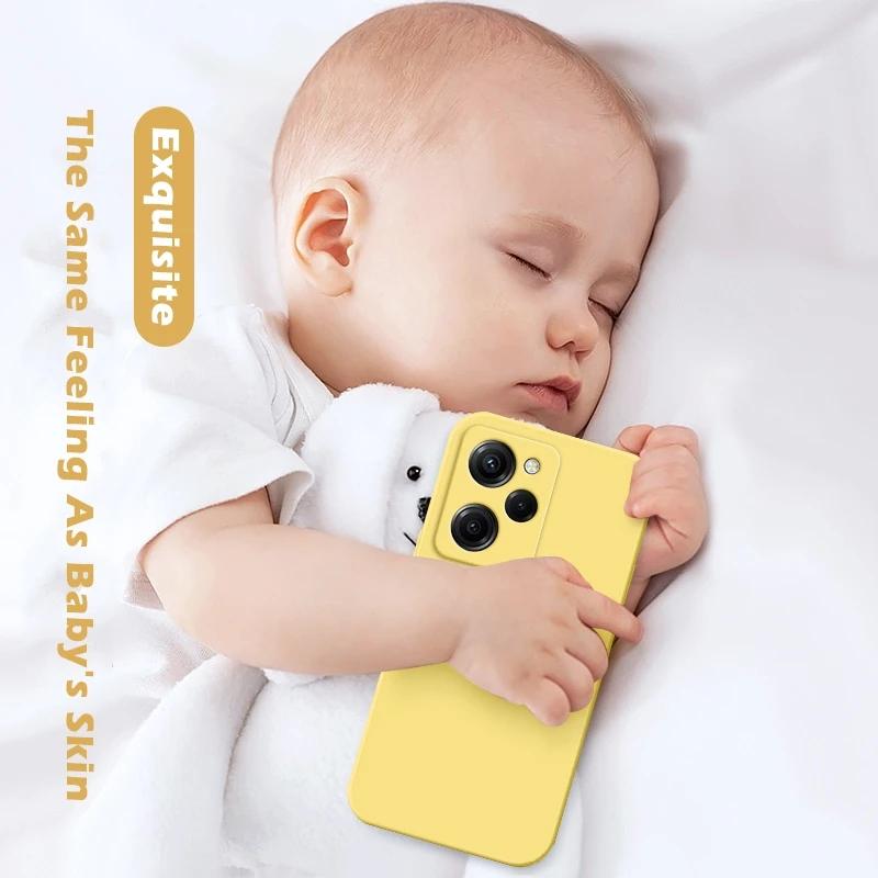 Poco X5 X 5 Pocox5 Pro Case Original Square Liquid Silicone Phone Cases For Xiaomi Poco X3 Pro X5 Poco x5 Pro 5G Soft Case Cover