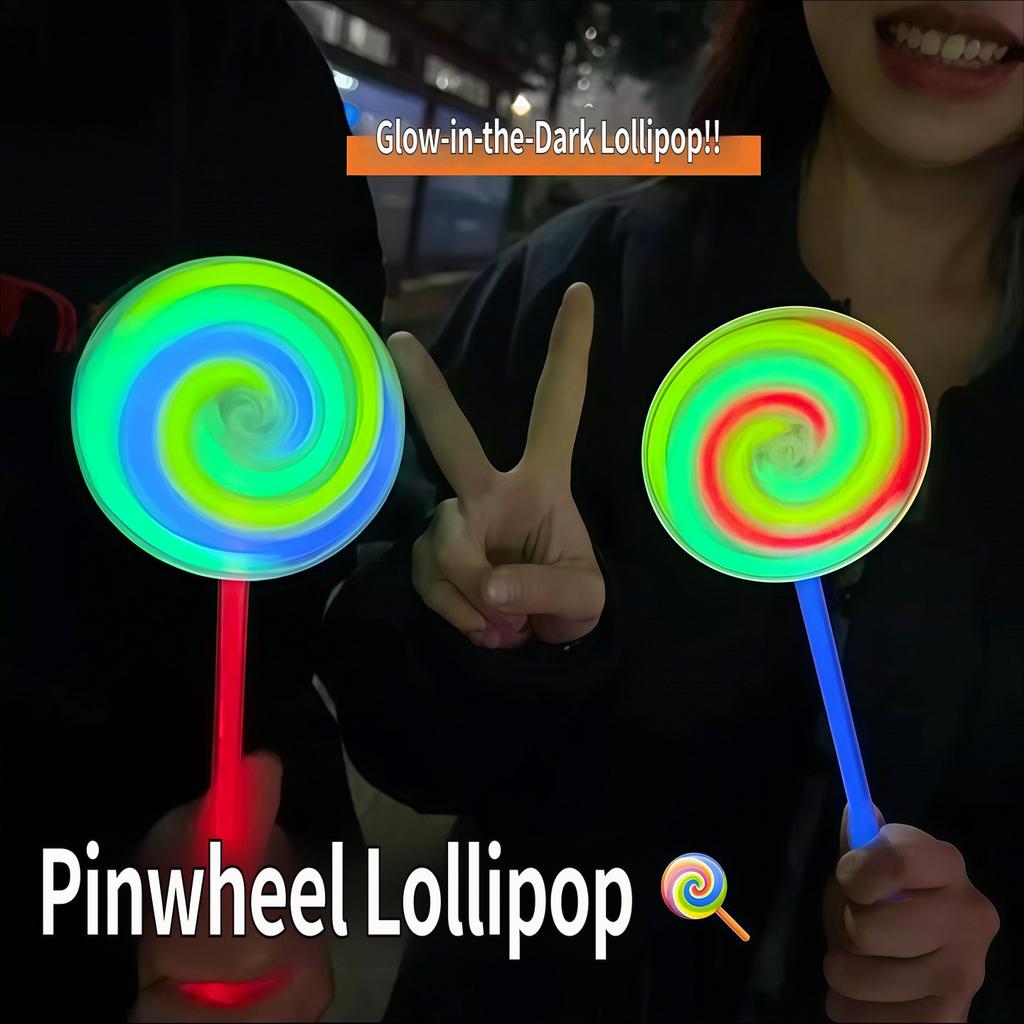 Internet Celebrous Same-Style Fluorescent Lollipop Fluorescent Rotating Gyro Luminous Stick Luminous
