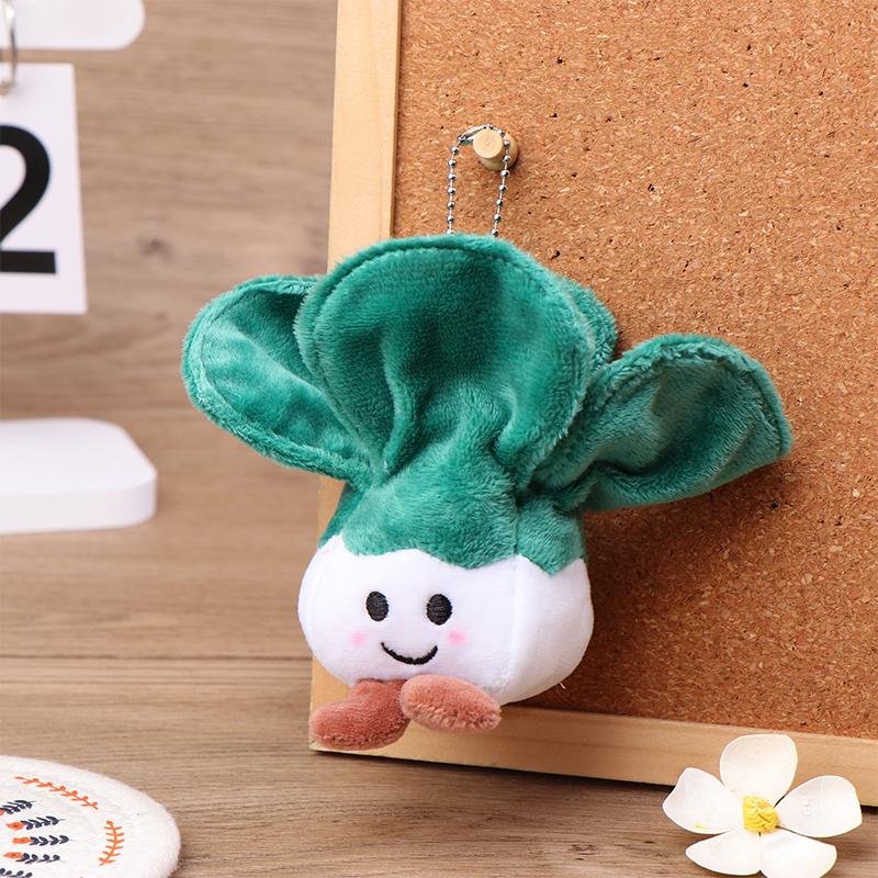 Série de Pelúcias de Vegetais Boneco Brócolis, Cebolinha, Brotos de Bambu, Repolho, Boneco Milho Chaveiro Pingente Presentes