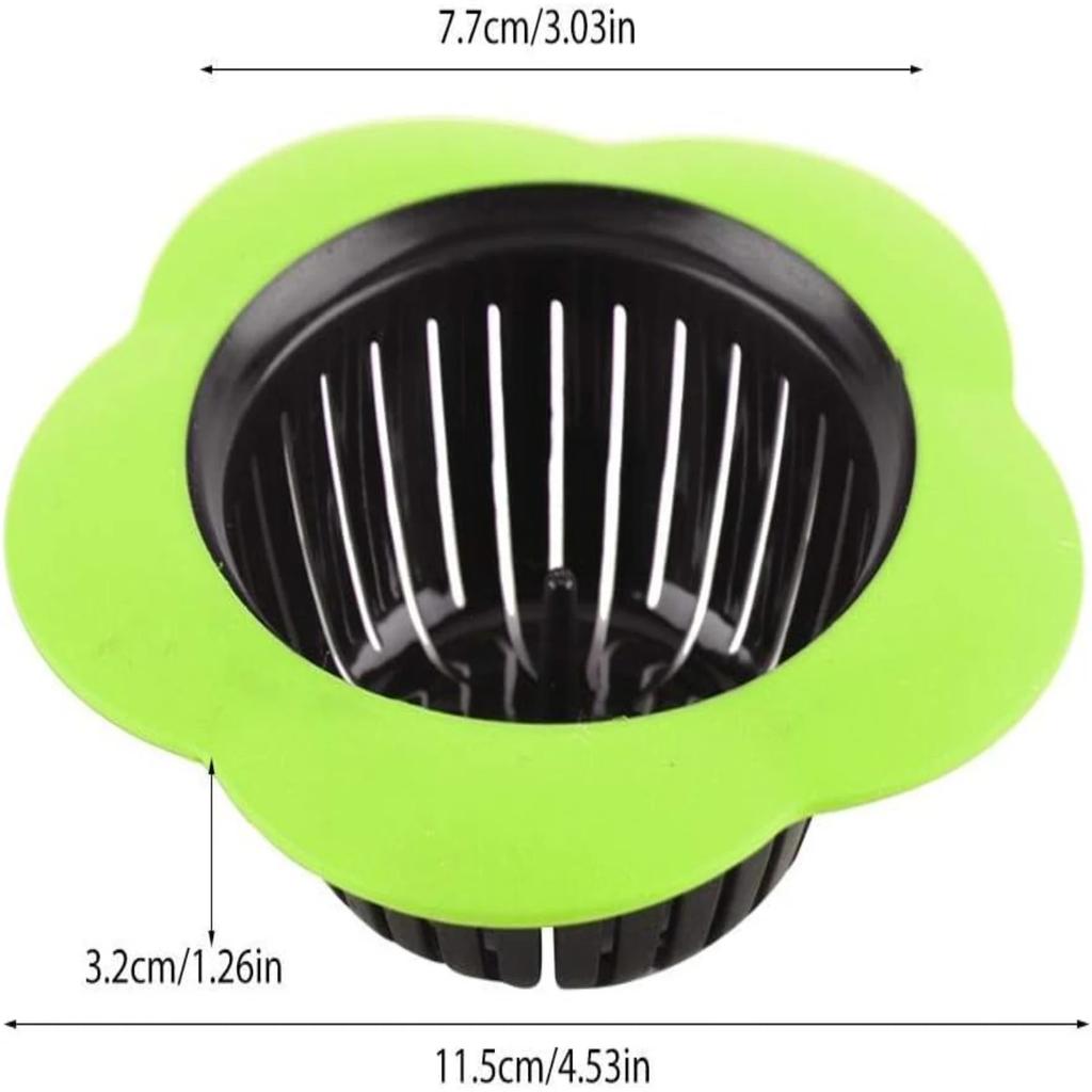 Green Plastic Sink Strainer Drain Stopper for Kitchen Bathroom Bathtub Sink Stopper Shower Drain Hair Strainer Sink Plug