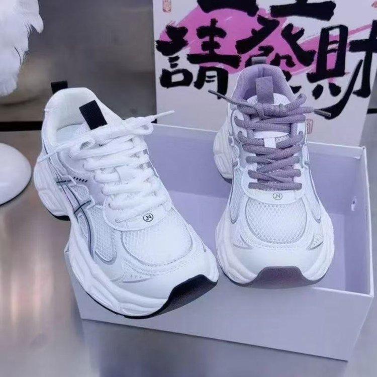 Popular Feet Small Mesh Breathable Dad Shoes Women 2025 Summer New Versatile Super Soft Lightweight Casual Sports Shoes