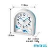 MAG Alarm Continuous Second Electronic Migrate Noah Precision Clock, Analog, Dolphin, Animal, Cute, Kids', Quiet, Hand, Sound, Alarm, Snooze, Light,
