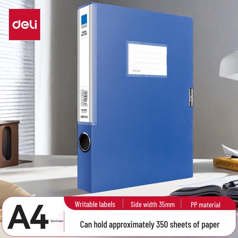 Deli A4 Plastic File Box