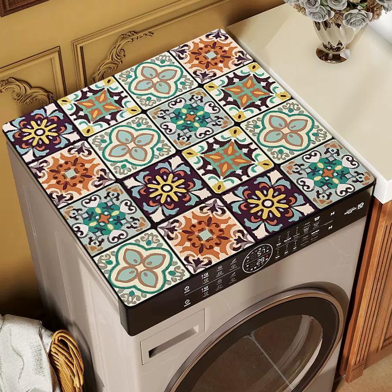 Wasing Machine Top Dust Cover Microwave Cover Mat Microwave Oven Refrigerator Top Protector Kitchen Drain Pad Table Place Mat