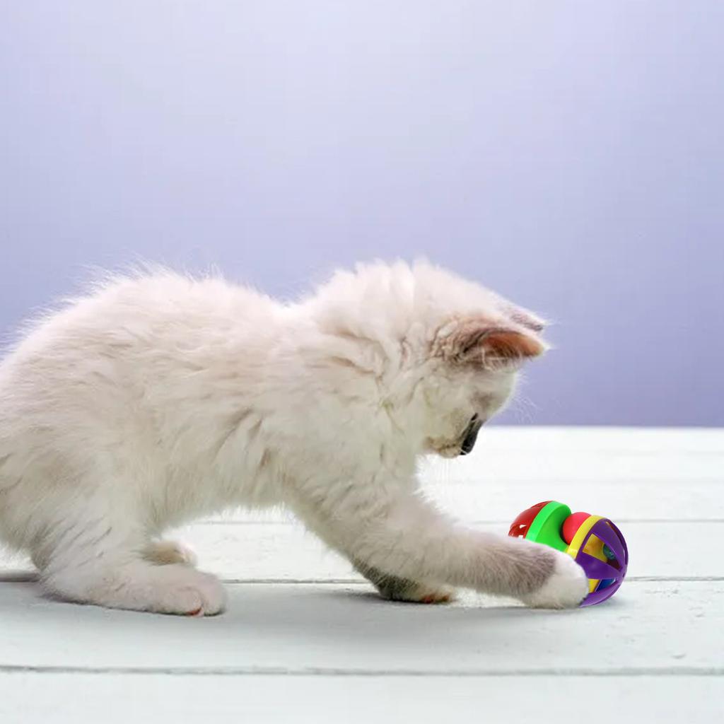 Cat Toy Bell Plastic Jingle for Cats Pounce Rattle Toys for Cat Training Game Interactive Playing Toy for Small Cat Dogs