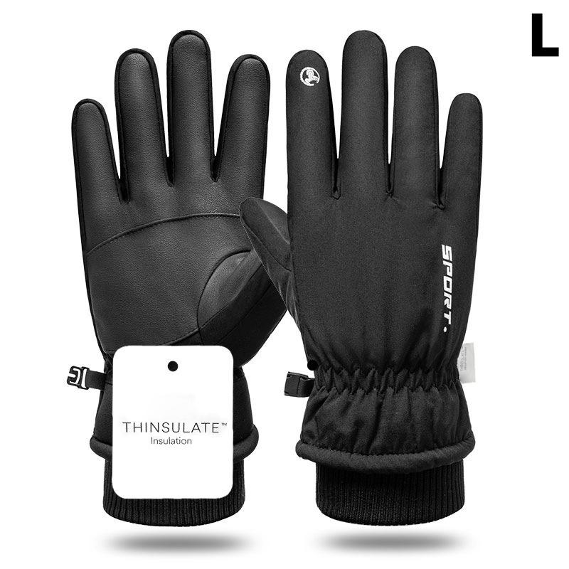 All-Weather Touchscreen Gloves for Men Waterproof Winter Gloves for Running, Cycling, Motorcycle&Daily Commute Warm Fleece Lined