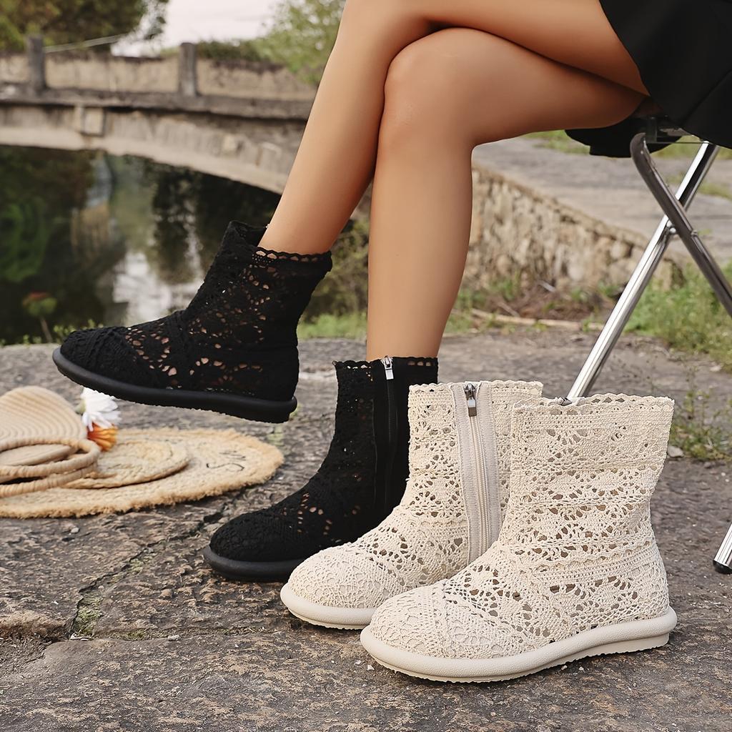 Summer Sandals, Women's Sandals, Net Boots, Hollow Boots, Spring and Autumn Single Boots, Thin Models