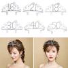 Women 16 -100year Birthday Party Princess Crystal Rhinestone Hair Tiara Stu Wedding Bridal Crown Headband Hair Accessories