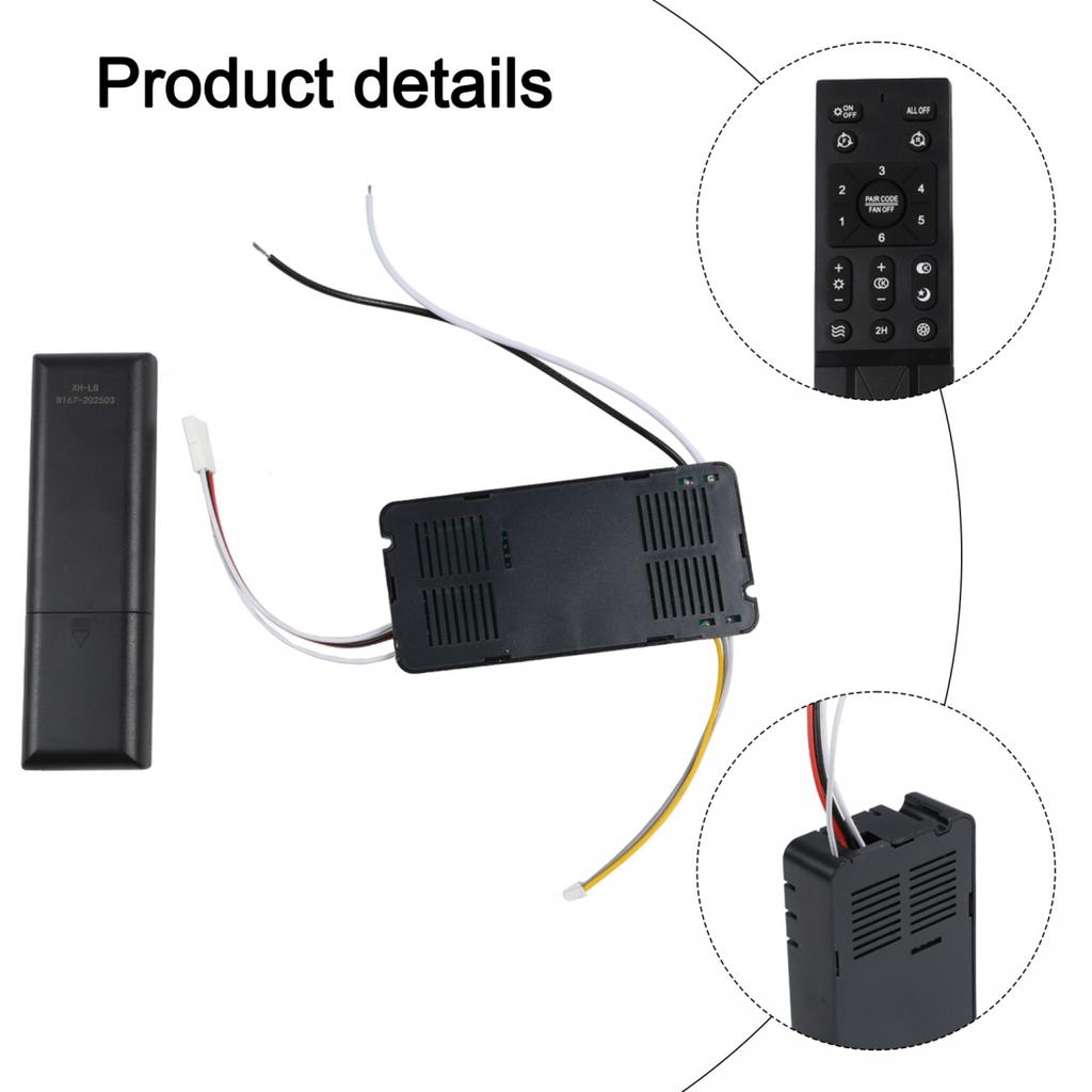 Remote Control For Ceiling Fan Light With 6 Speed Options Battery Monitoring