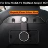 Car Seat Back Hook For Tesla Model 3/Y Highland Juniper 2025 Car Phone Holder Stand Magnetic with Hook Car Interior Accessories