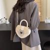 White and black heart-shaped girl's heart handbag  new trend fashion niche design crossbody bag Korean popular shoulder bag