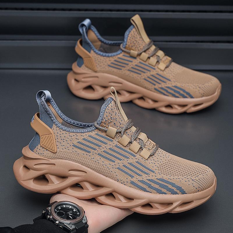 Men's Sneakers Ultra-light Running Shoes Casual Sports Shoes Fish Scales Large Size Fitness Tennis Shoes