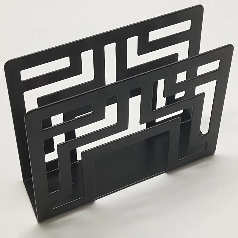 Wrought Iron Hollow Design Napkin Holder чёрный