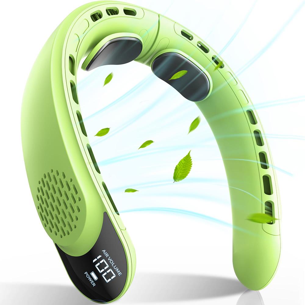 Silent Cooling Neck-Hanging Mini Fan: Rechargeable USB, Long Battery Life