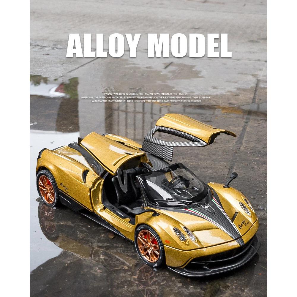 1/22 Pagani Huayra Dinastia Supercar Alloy Car Toy Car Metal Collection Model Car Sound and Light Toys for Children