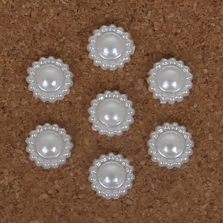 20-200Pcs Ivory Flatback Half Round Pearl Craft ABS Resin Imitation Pearl Resin Scrapbook Beads For DIY Decoration Handmade Craft Accessories