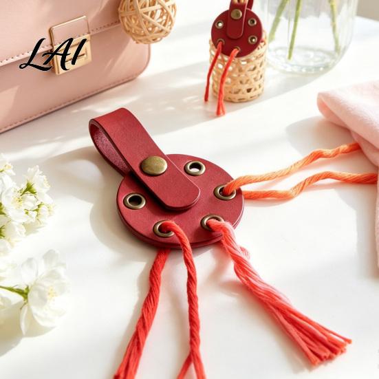 Knitting Accessories Faux Leather Yarn Divider 5 Holes Organizer Portable Guide Round Wool Splitter Separator Crocheting Tool