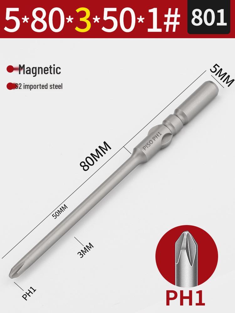 Imported S2 Steel 5mm Magnetic Electric Screwdriver Bits (801/800), 101-Piece Set