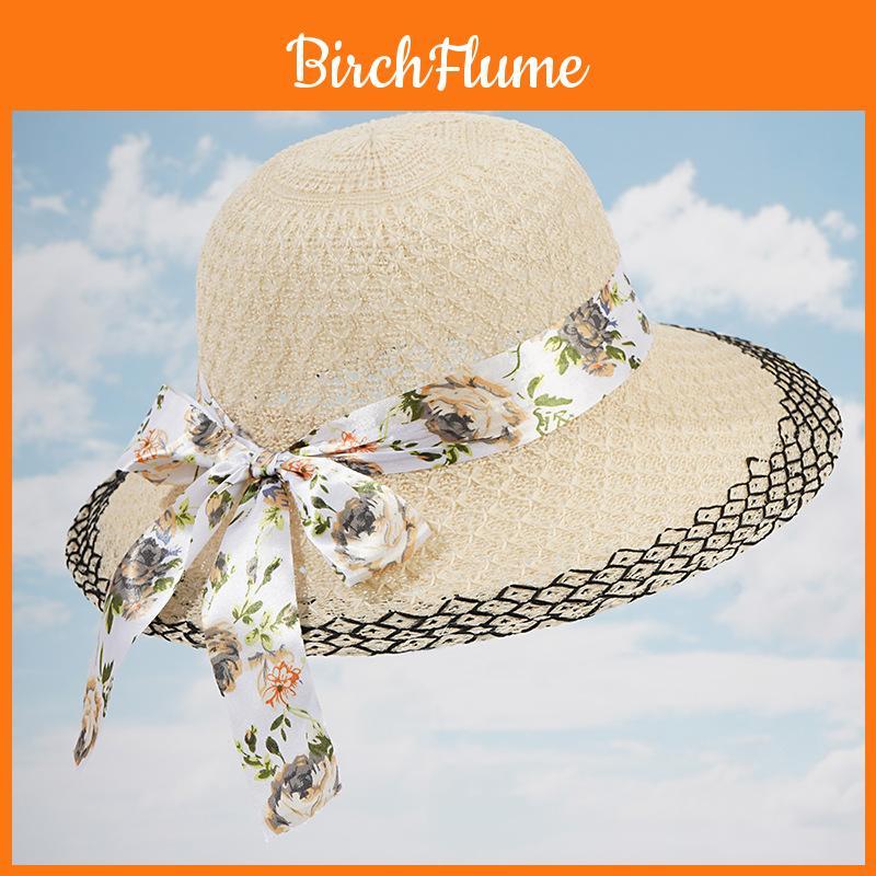 Summer Straw Sun Hat With Large Brim And Breathable Cotton For Women Sun Protection
