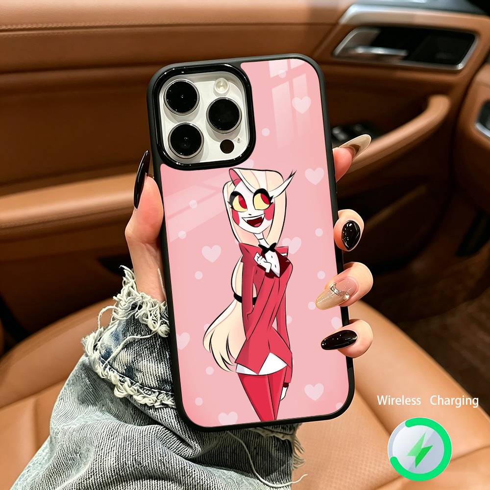 H-Hazbin C-Charlie H-Hotel HCH Wireless Charging Phone Case Compatible with iPhone 17/16/15/14/13/12/11