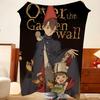 Animation Over The Garden W-Wall Throw Flannel Throw Blanket, Lightweight Cozy, Durable Washable Cute Cool