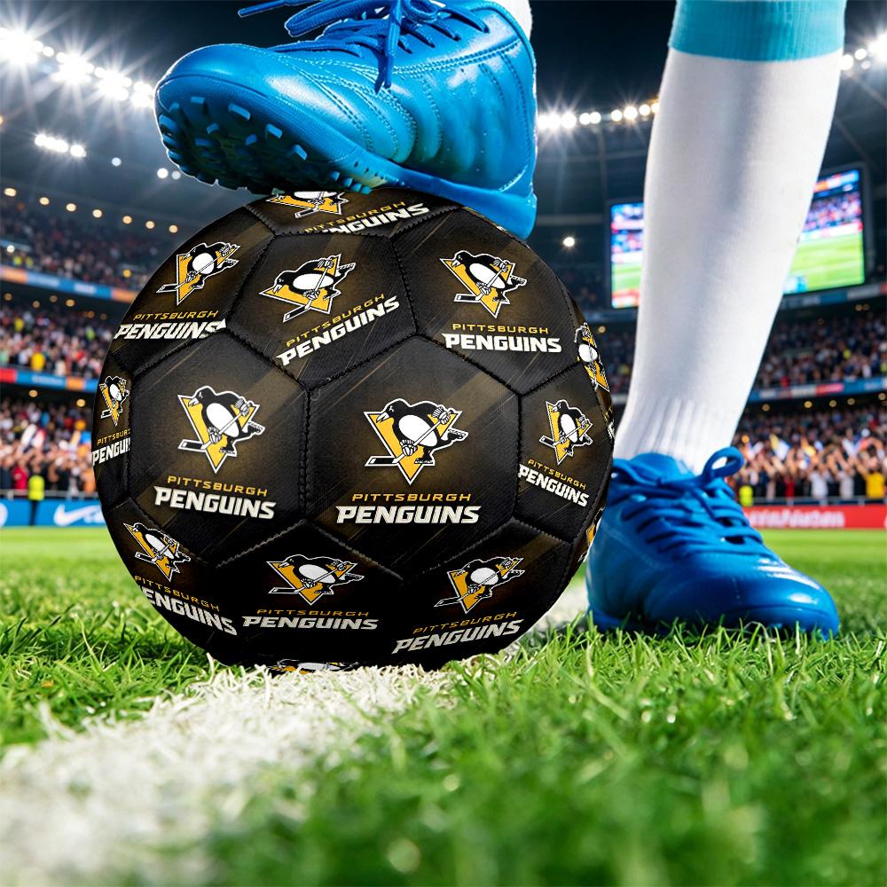 Pittsburgh Penguins Size 5 Sports Training Ball Shock Absorbing Durable Ball For Match Daily Practice Outdoor Activities