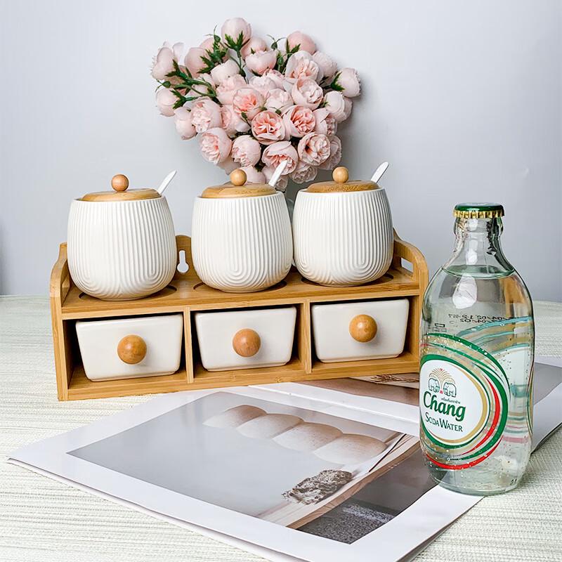 Keramik Küchen Gewürzglas Set