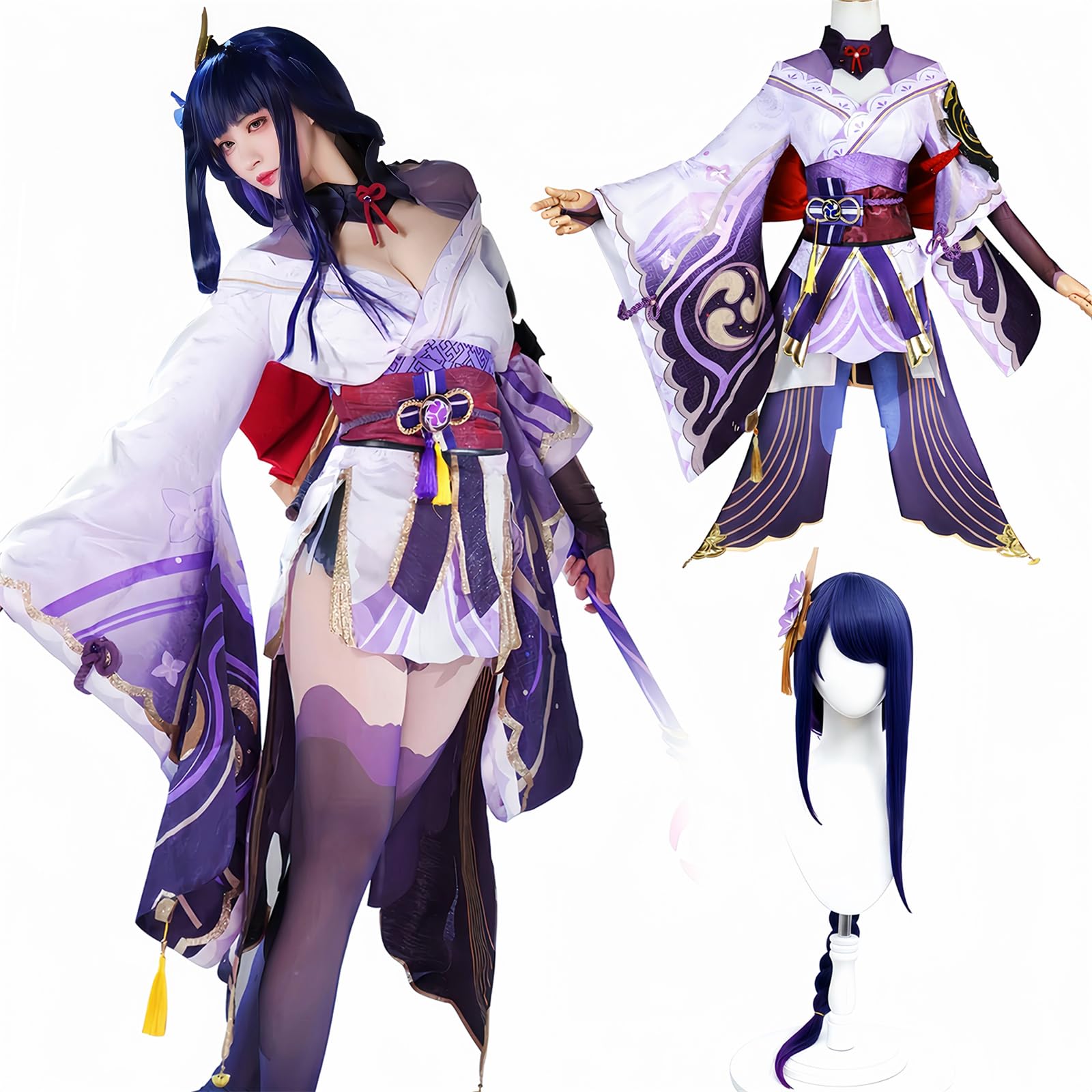 

[НОКИДЖП] Косплей по Genshin Impact: Костюм для косплея Генерала Райдена (Райдэн Сёгун, М)