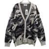 Unbenutzter atmos Camouflage Muster Langarm V-Ausschnitt Strick-Cardigan Herren Gebraucht
