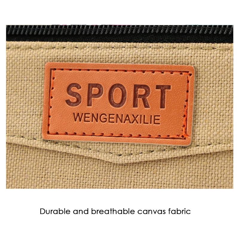 Wallet Purse Double Layer Men Phone Bag Belt Pouch Horizontal Mobile Phone Pouch Canvas Casual Men Waist Pack Outdoor Sports