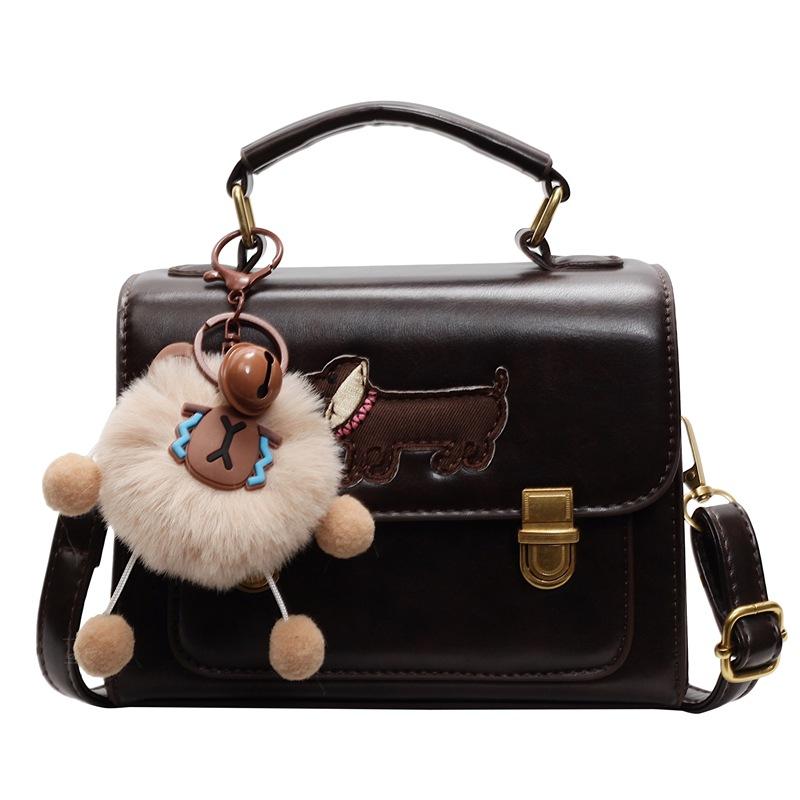 

Маленькая сумка женская осенне-зимняя ретро новая модная универсальная на плечо, сумка-мессенджер, портативная маленькая квадратная сумка No pendant