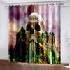 Tomb Forest Shading Window Drapes for Bedroom Living Room Halloween Decor Curtains Insulation Polyester Decor Boys Girls Gifts