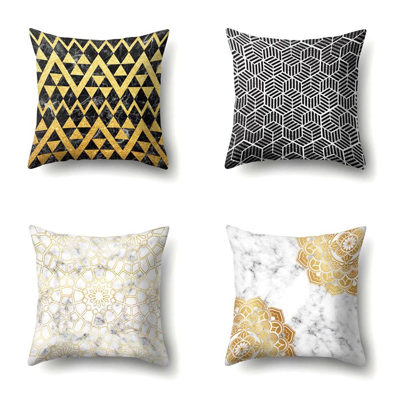 Ins Creative NATO Style Geometric Polyester Pillow Case Car Decoration Home Printed Waist Cushion Pillow Case Pillow Case