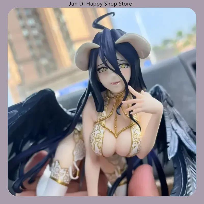 Overlord Albedo Anime Girl Figure Pajamas Kneeling Position Model Statue for Boys Collection Desktop Decoration Toy