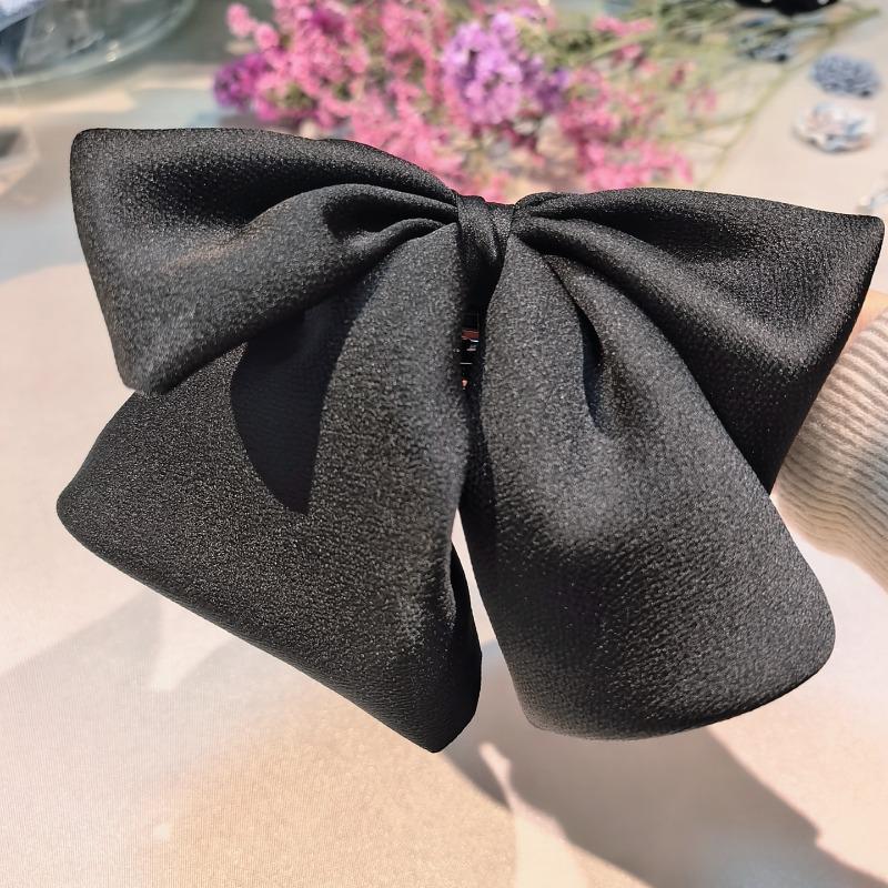 Floral Pearl Bow Claw Clip - Polka Dot High-End Hair Accessory
