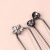 2Pcs Vintage Ancient Style  Flower U-Shaped Hairpin Temperament Bow Hair Sticks Fairy Retro Hair Accessories Girl Gifts