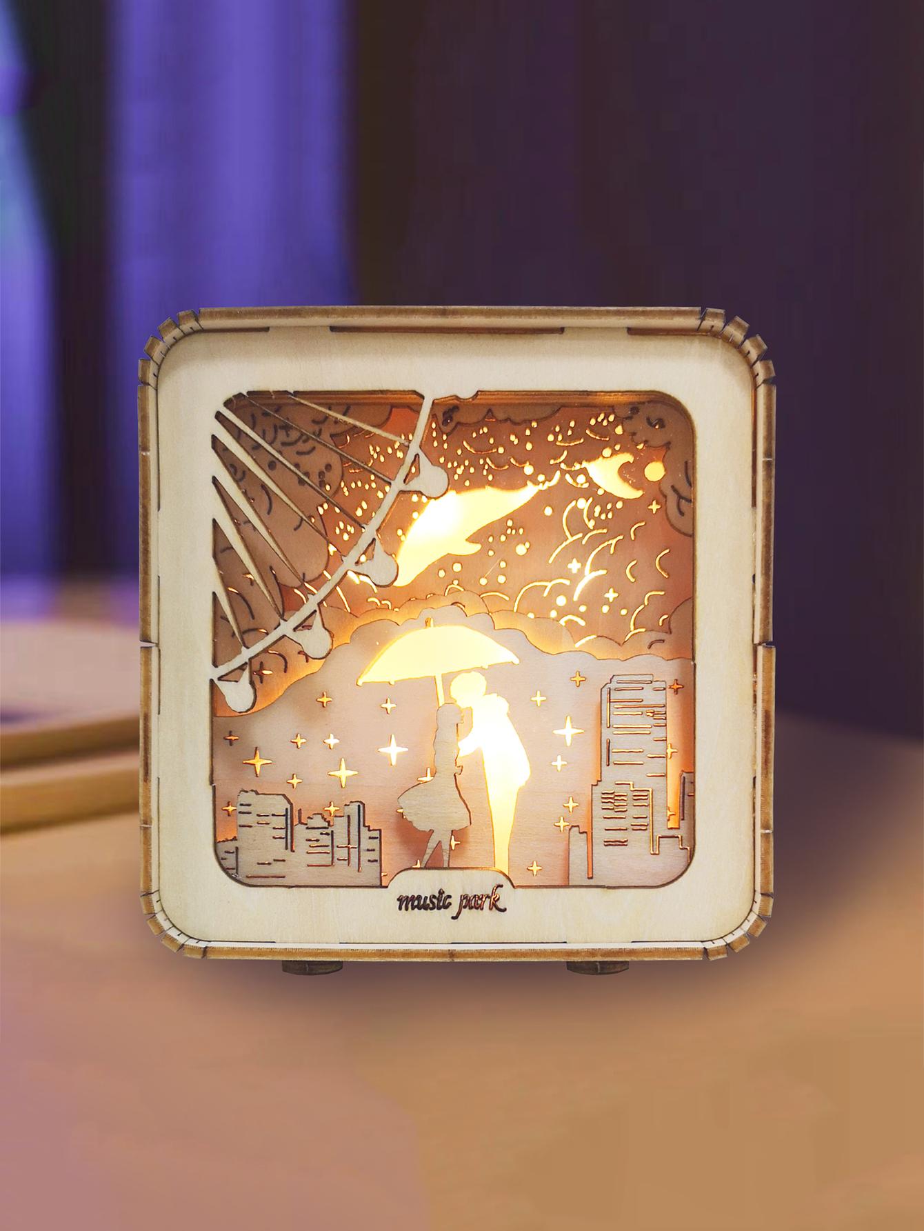 

3D Wooden Puzzles Castle Model Kit Night Lights For Kids Desk Decorations Birthday Christmas Gifts For Women